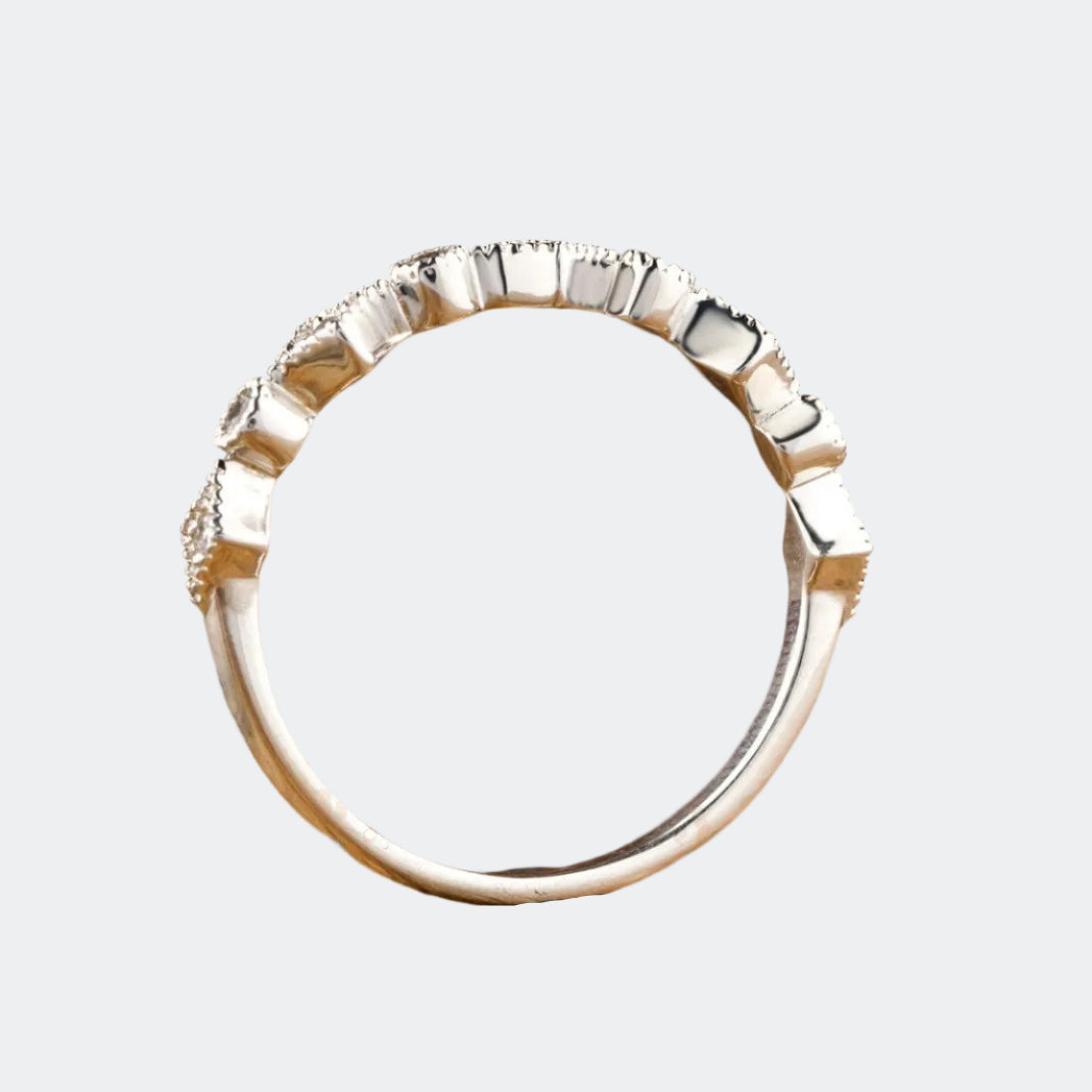 Delicate Lab Grown Diamond Wedding Band | Dainty Stacking Ring | Antonio Diamonds