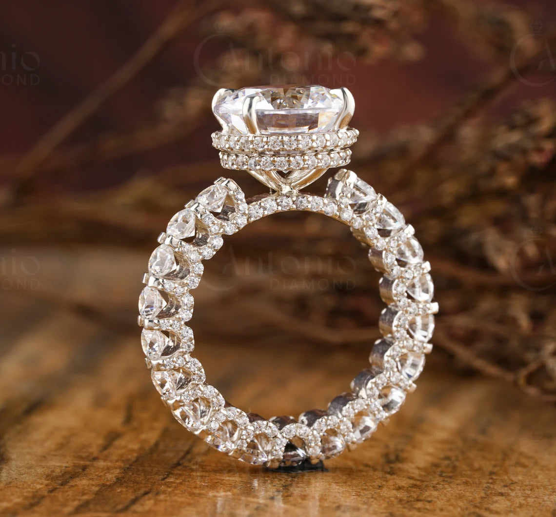 Hidden Halo Round Lab Grown Diamond Ring