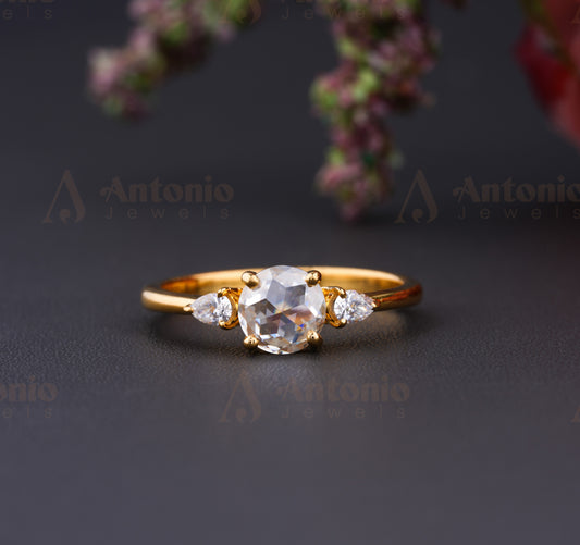 Halo Moissanite Ring Set