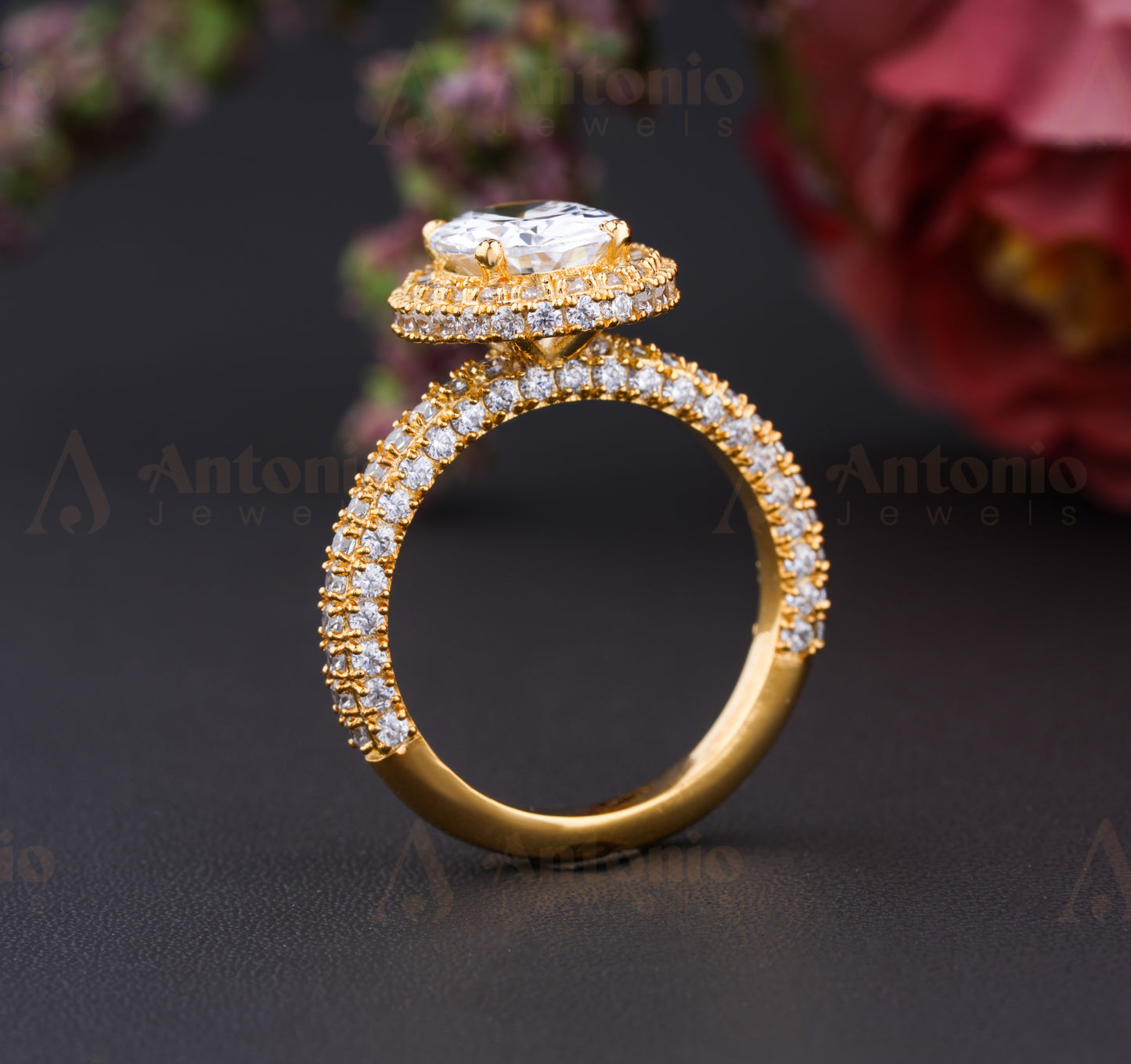 Hidden Halo Moissanite Ring