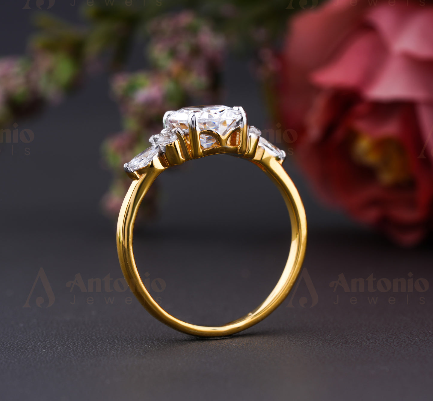 1.00 Carat Oval Moissanite Engagement Ring