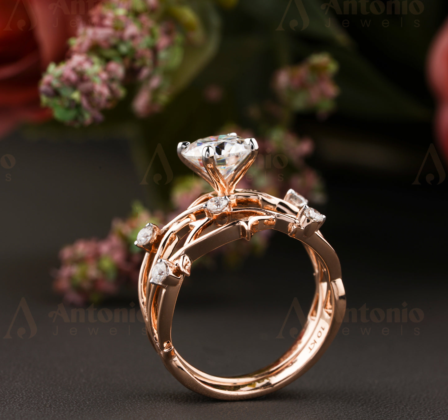 1CT Dainty Twig Engagement Set