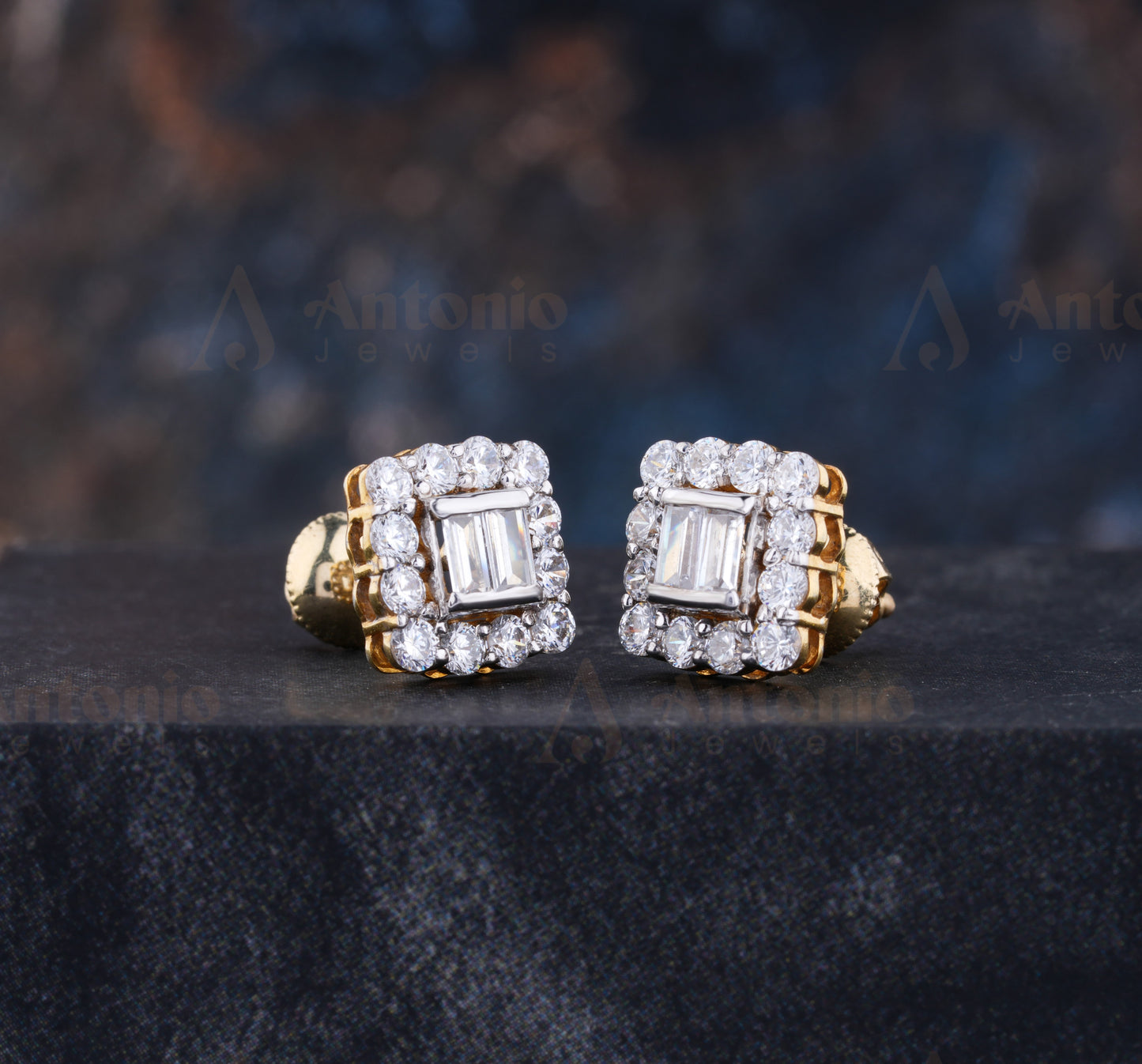 Halo Moissanite Wedding Earring