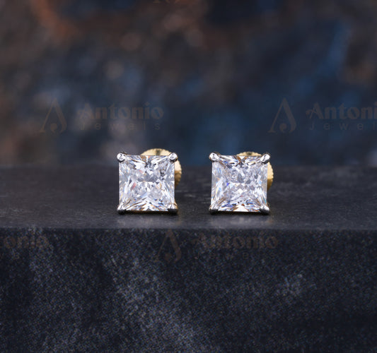Princess Moissanite Earring