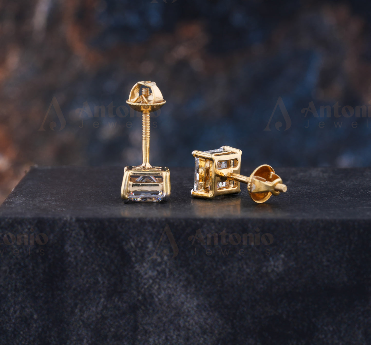 Princess Moissanite Earring