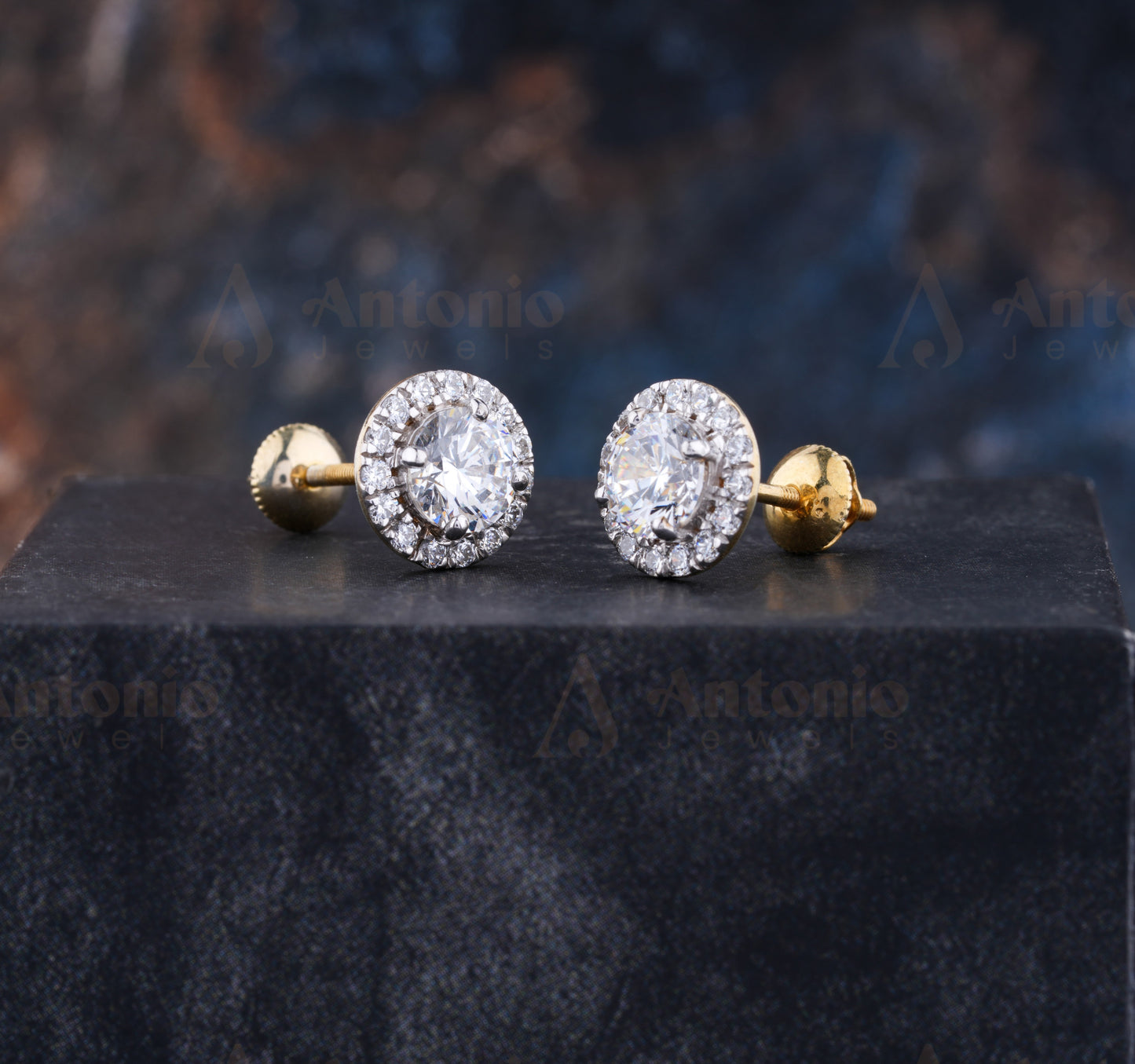 7MM Round Moissanite Earrings