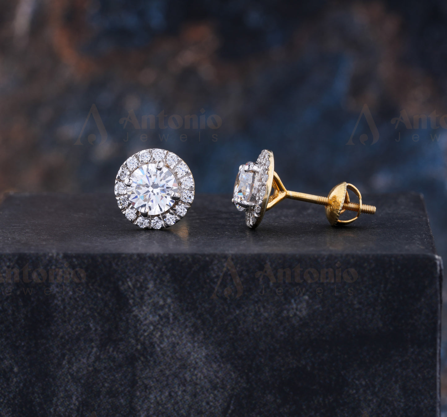 7MM Round Moissanite Earrings