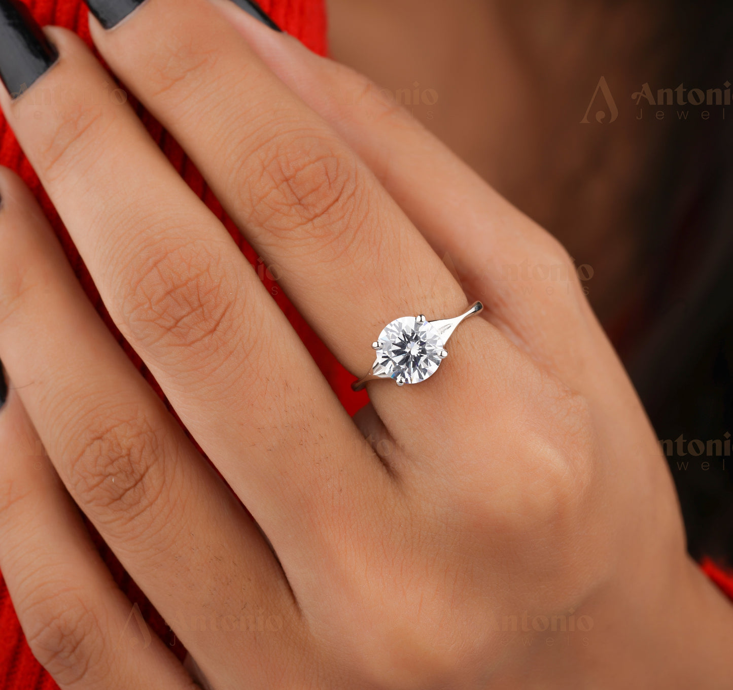 Classic Round Solitaire engagement ring