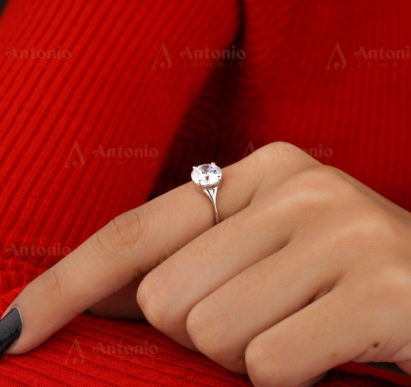 Classic Round Solitaire engagement ring
