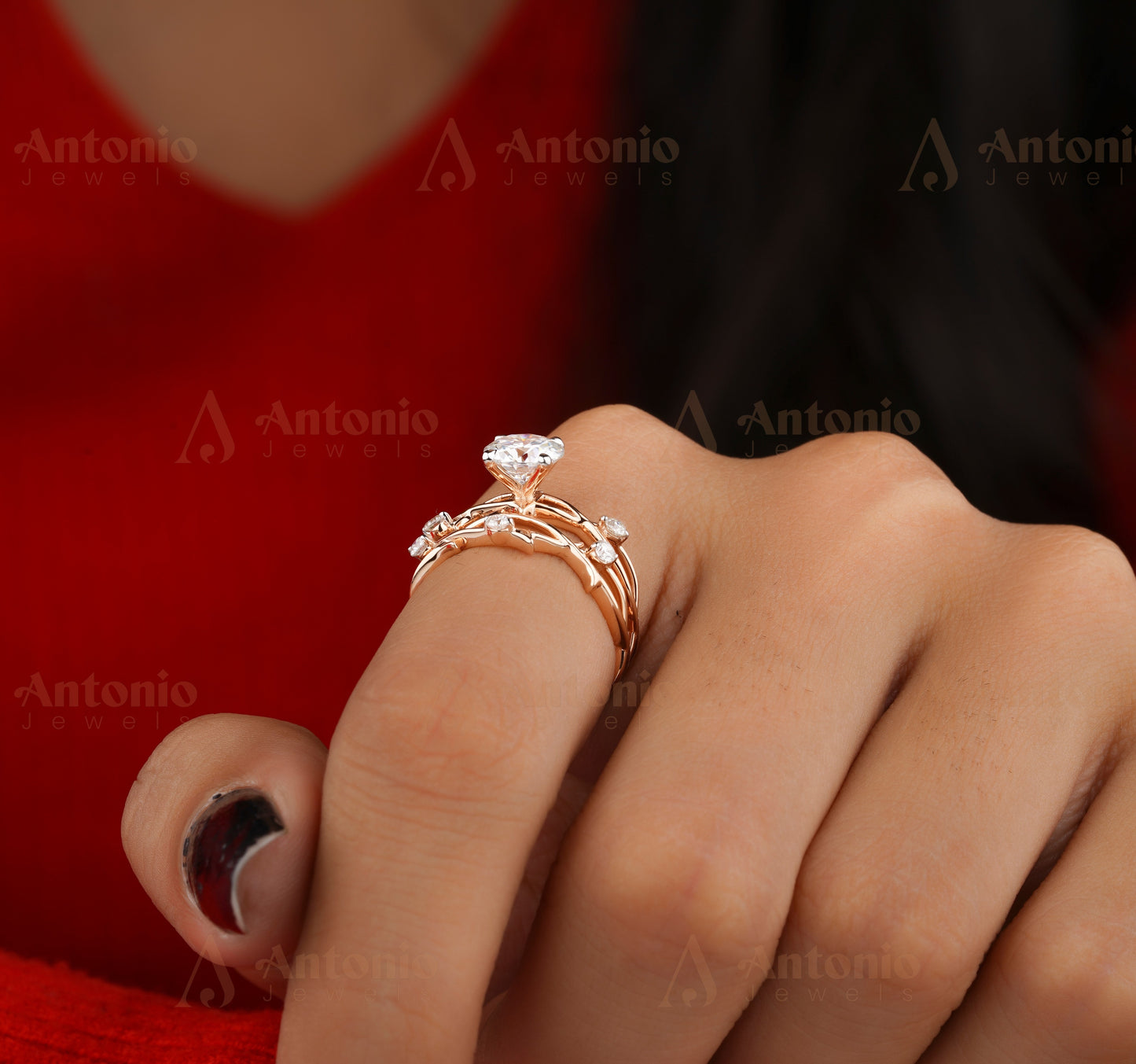 1CT Dainty Twig Engagement Set