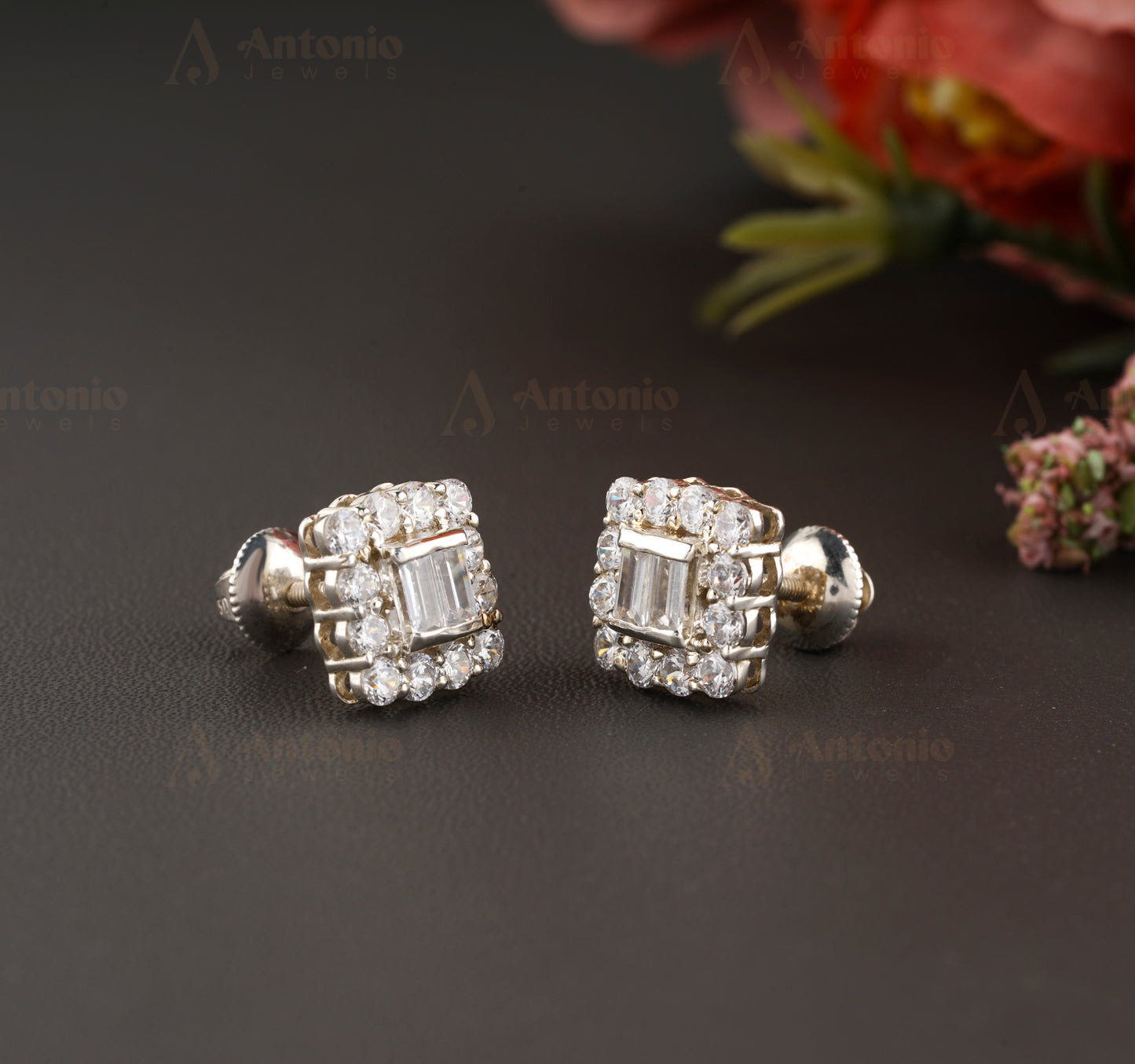 Halo Moissanite Wedding Earring