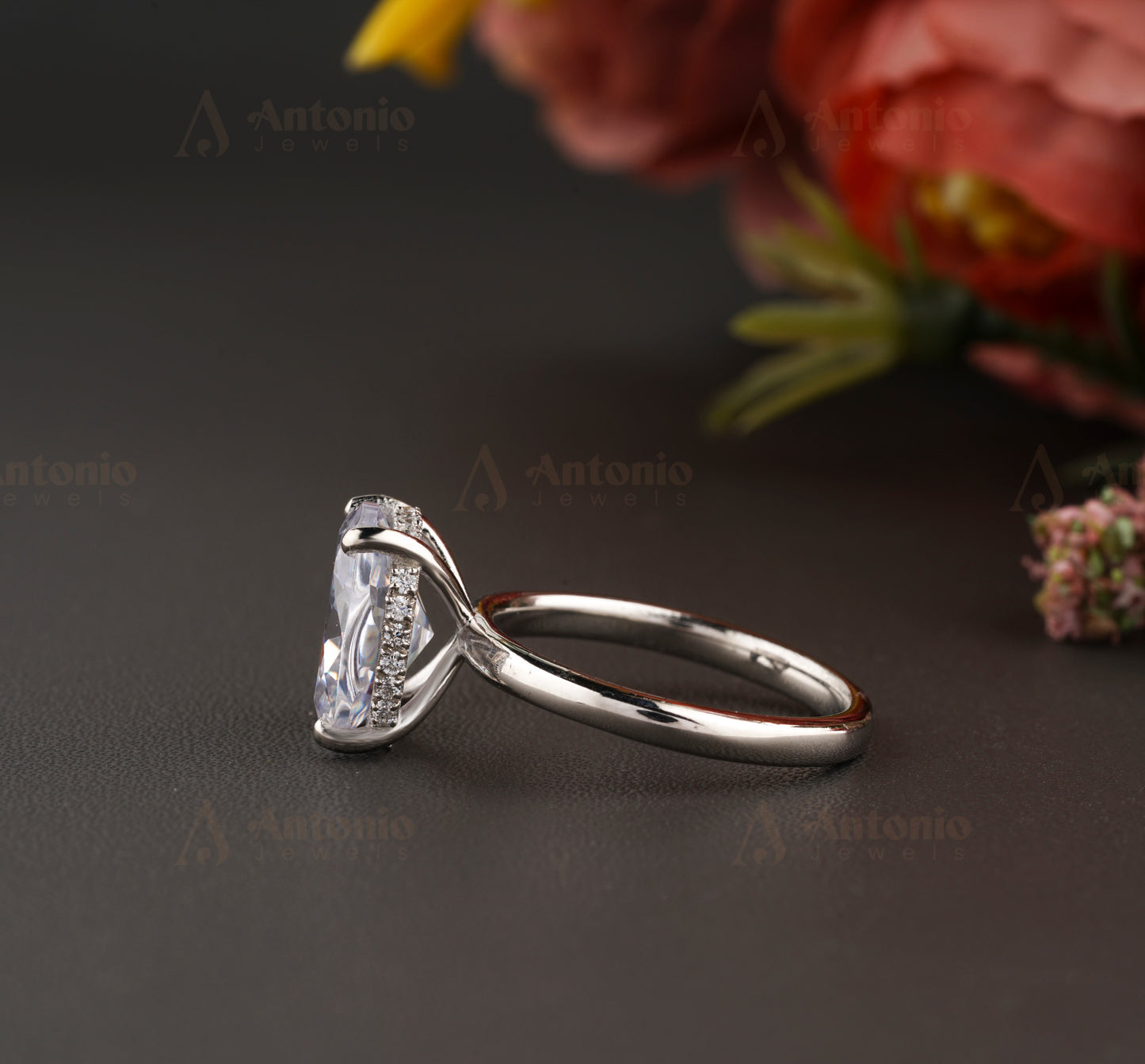 2.00 Ct Cushion Cut Moissanite Engagement Ring