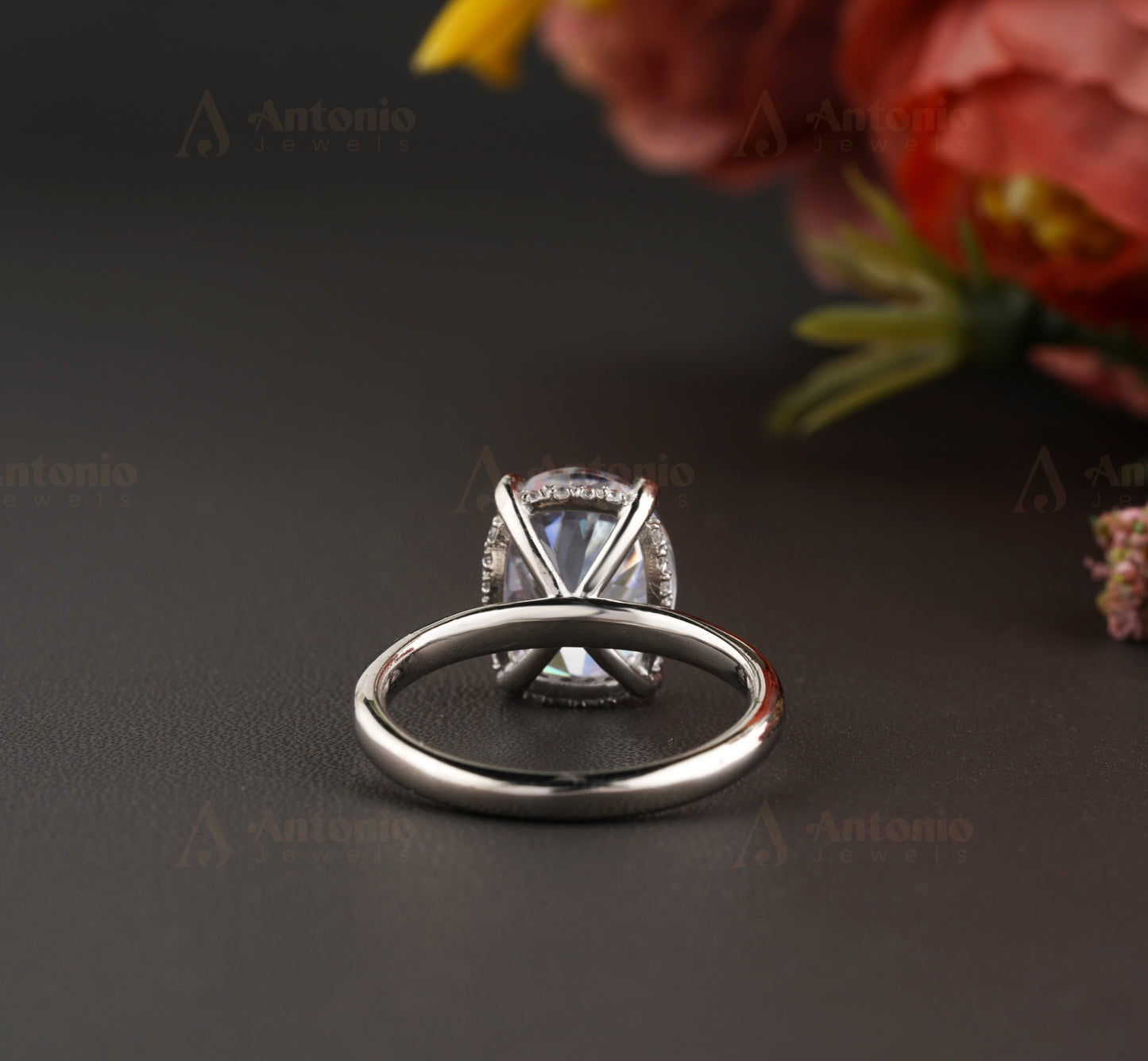 2.00 Ct Cushion Cut Moissanite Engagement Ring