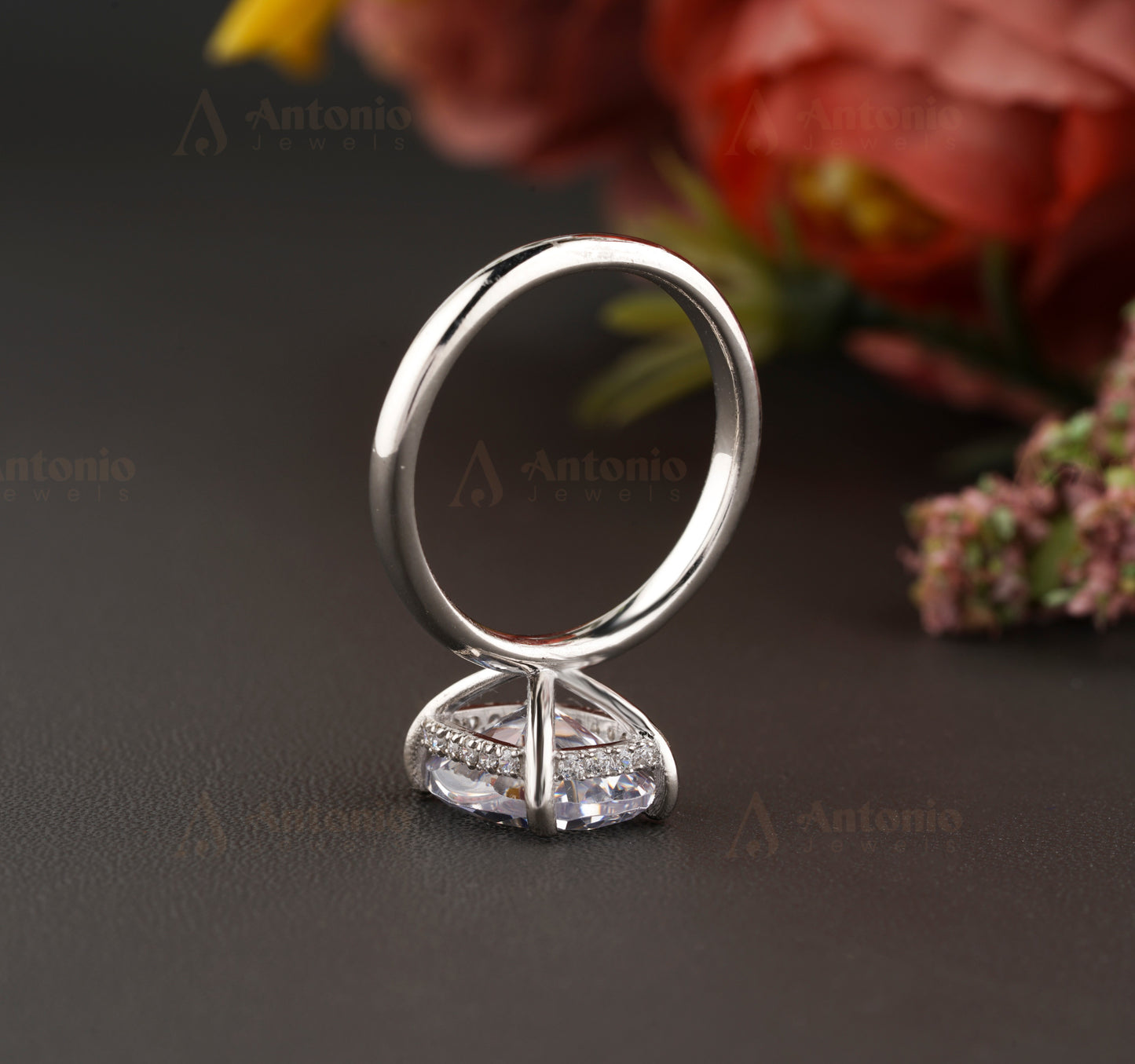 2.00 Ct Cushion Cut Moissanite Engagement Ring