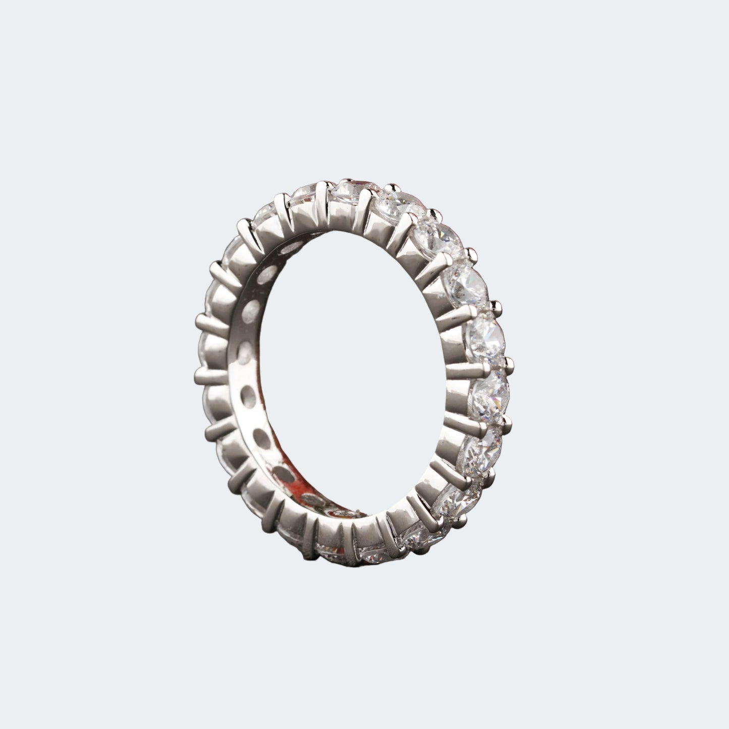 Moissanite Eternity Band - Classic Wedding Ring for Her