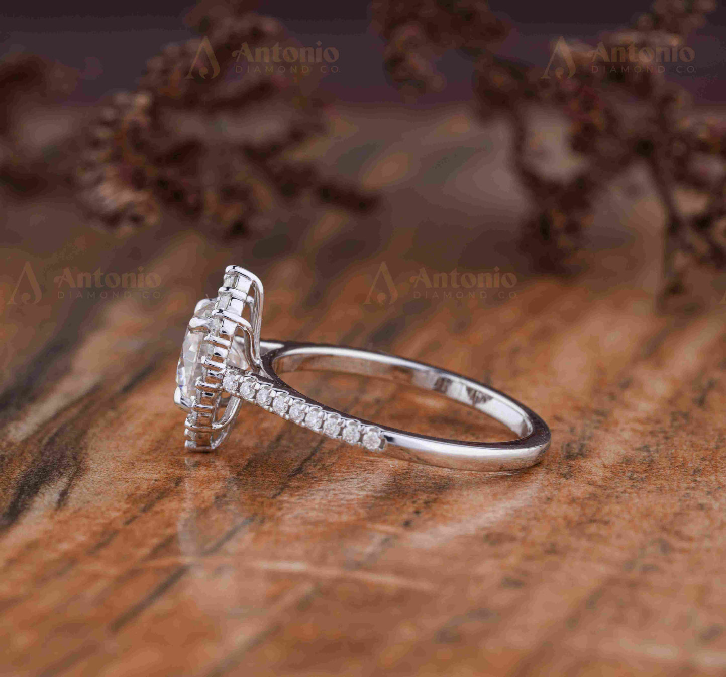 Snowflake Cushion Cut Lab Grown Diamond Bridal Set