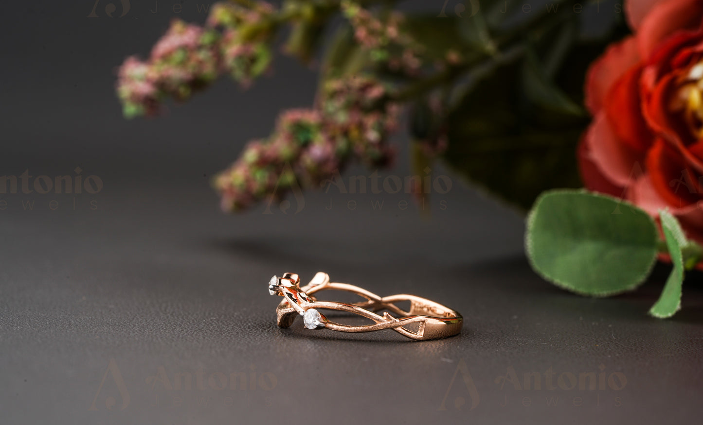 1 CT Dainty Twig Engagement Band