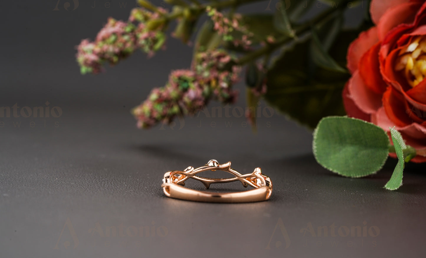 1 CT Dainty Twig Engagement Band