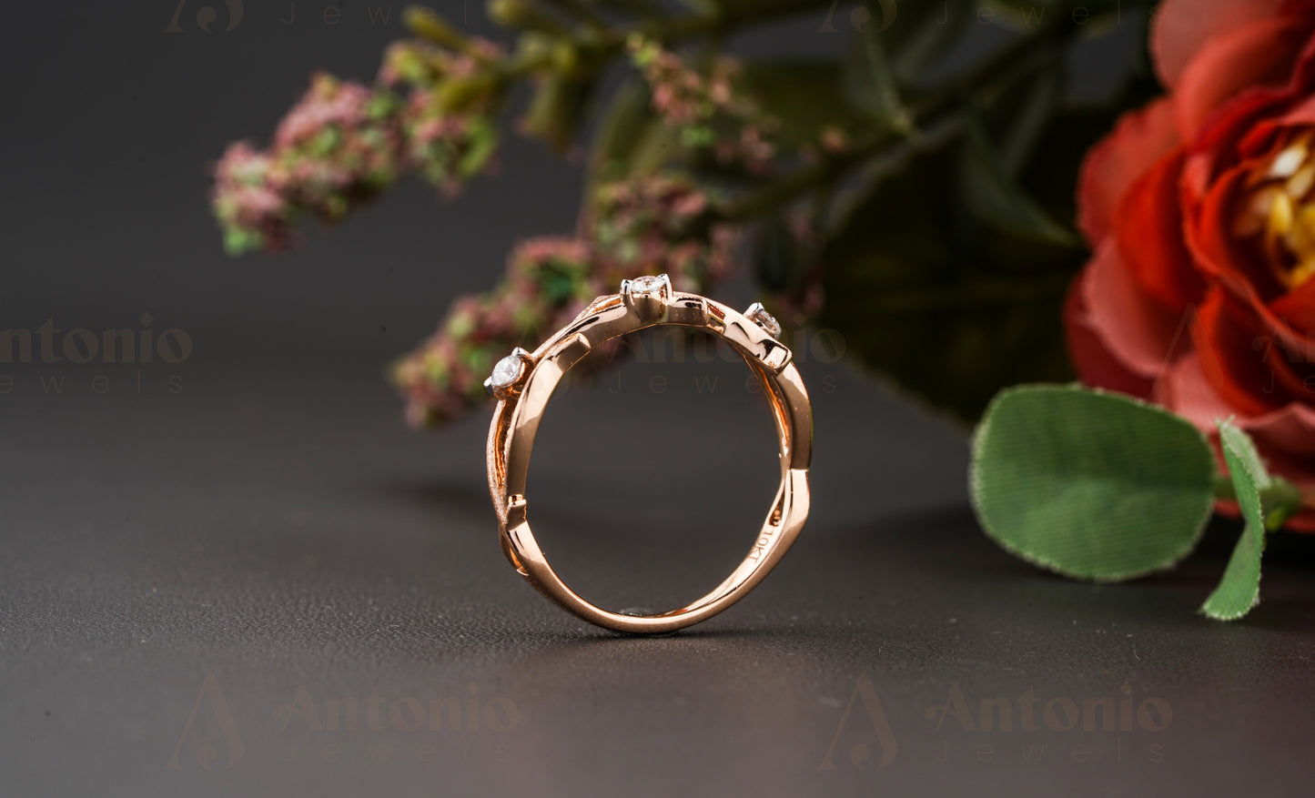 1 CT Dainty Twig Engagement Band