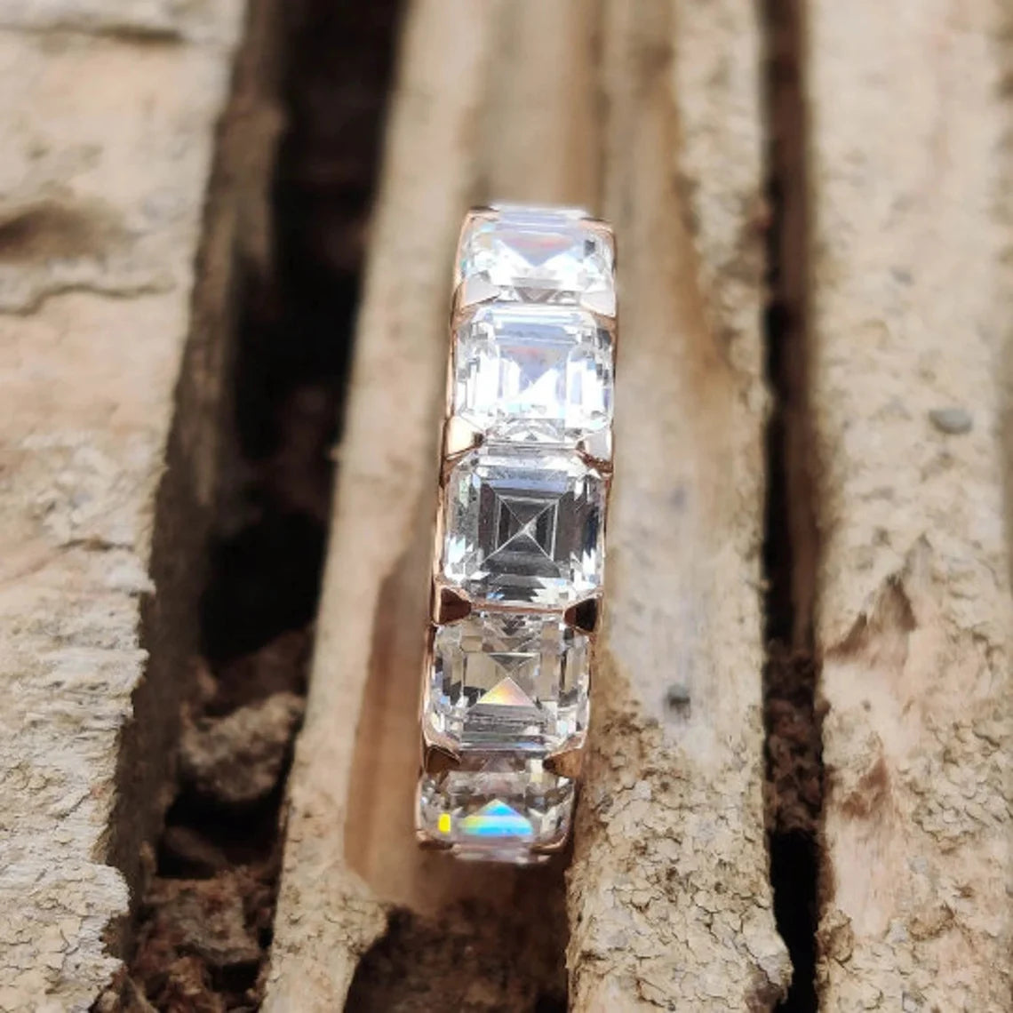 Full Eternity Moissanite Wedding Band