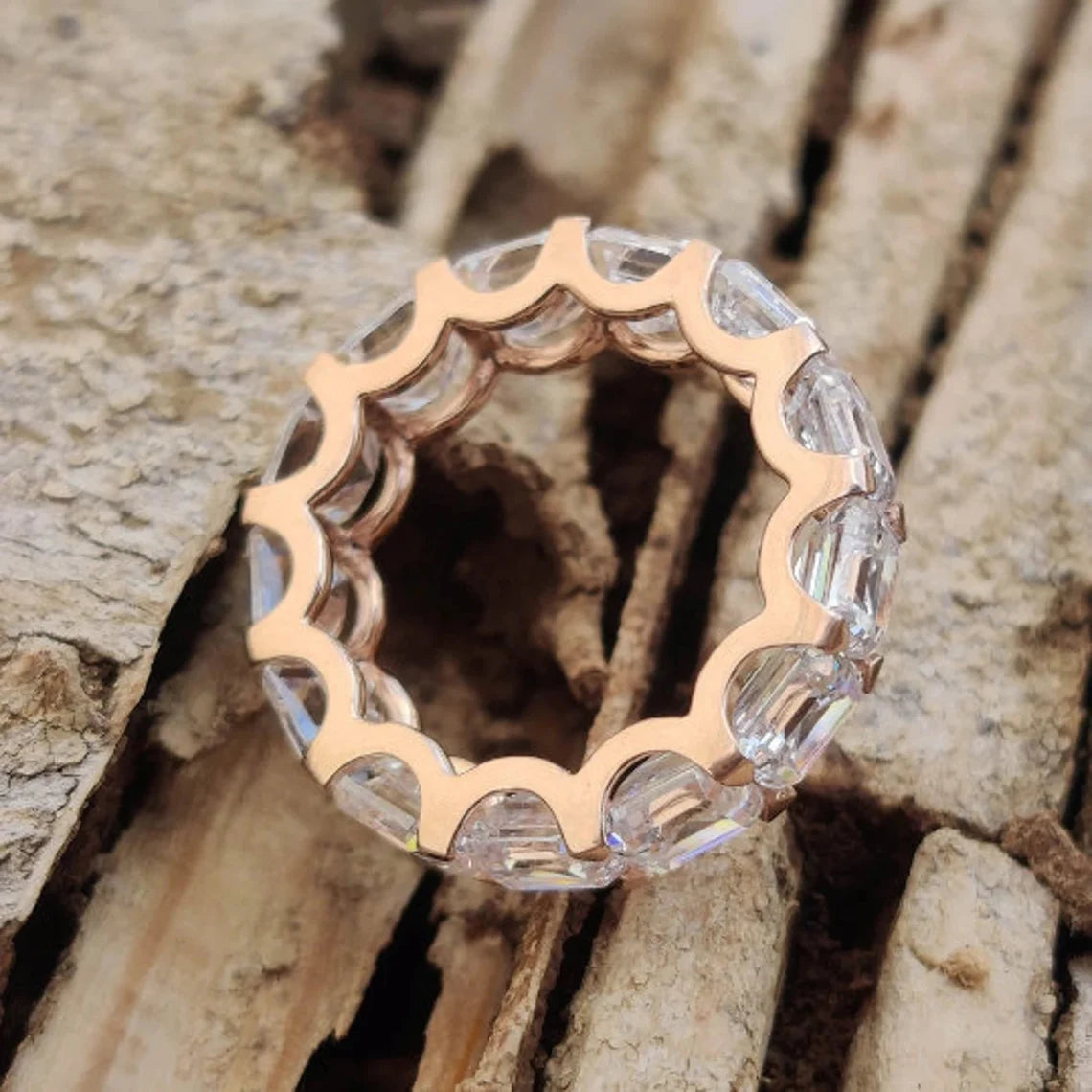 Full Eternity Moissanite Wedding Band