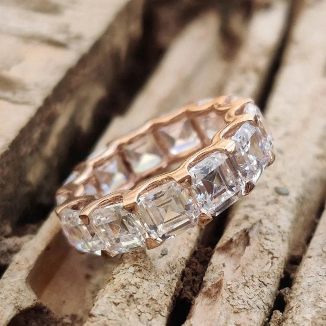 Full Eternity Moissanite Wedding Band
