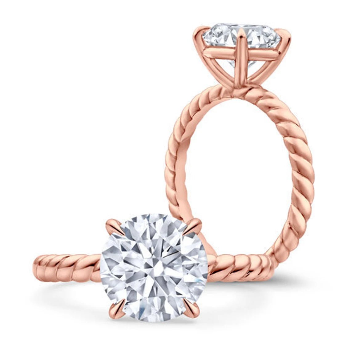 Moissanite Dainty Solitaire Engagement Ring