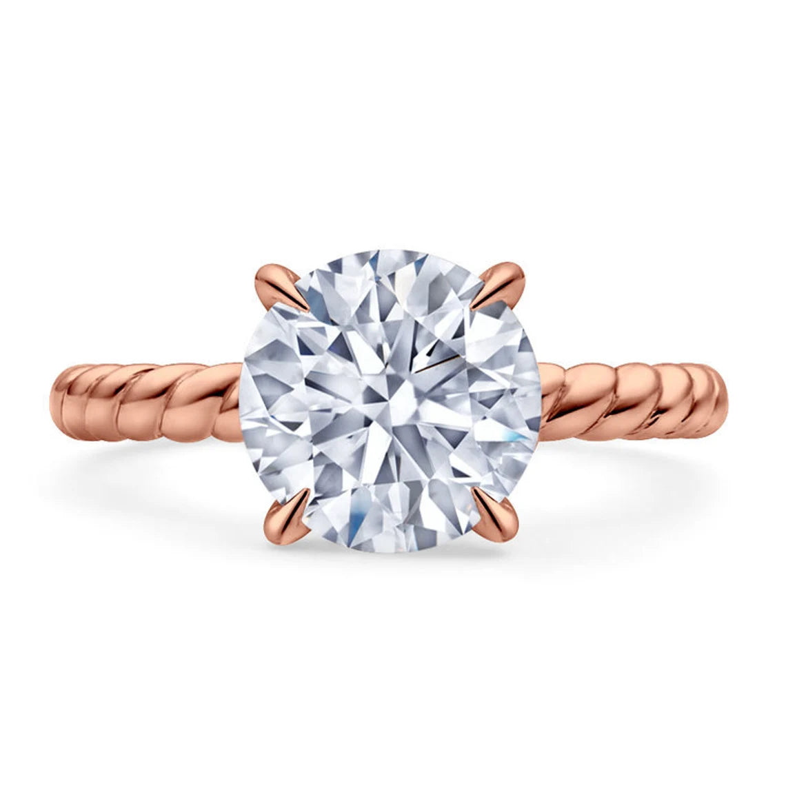 Moissanite Dainty Solitaire Engagement Ring