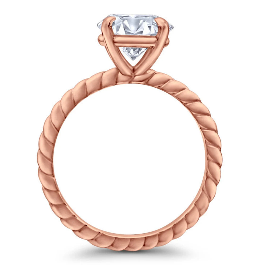Moissanite Dainty Solitaire Engagement Ring
