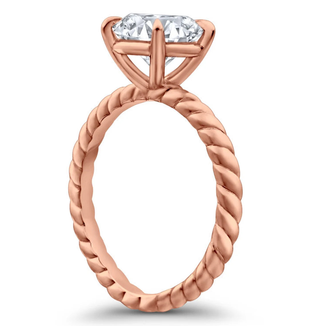 Moissanite Dainty Solitaire Engagement Ring