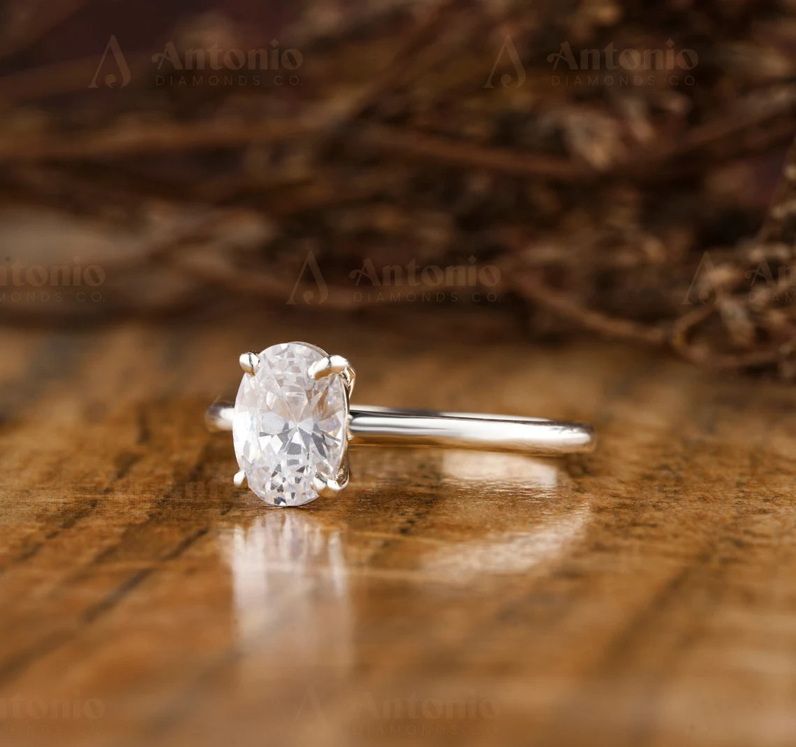 Oval CVD Lab Grown Diamond Ring
