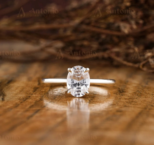 Oval CVD Lab Grown Diamond Ring