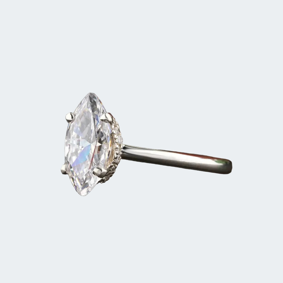 Elegant Marquise Moissanite Engagement Ring | Unique & Timeless Design