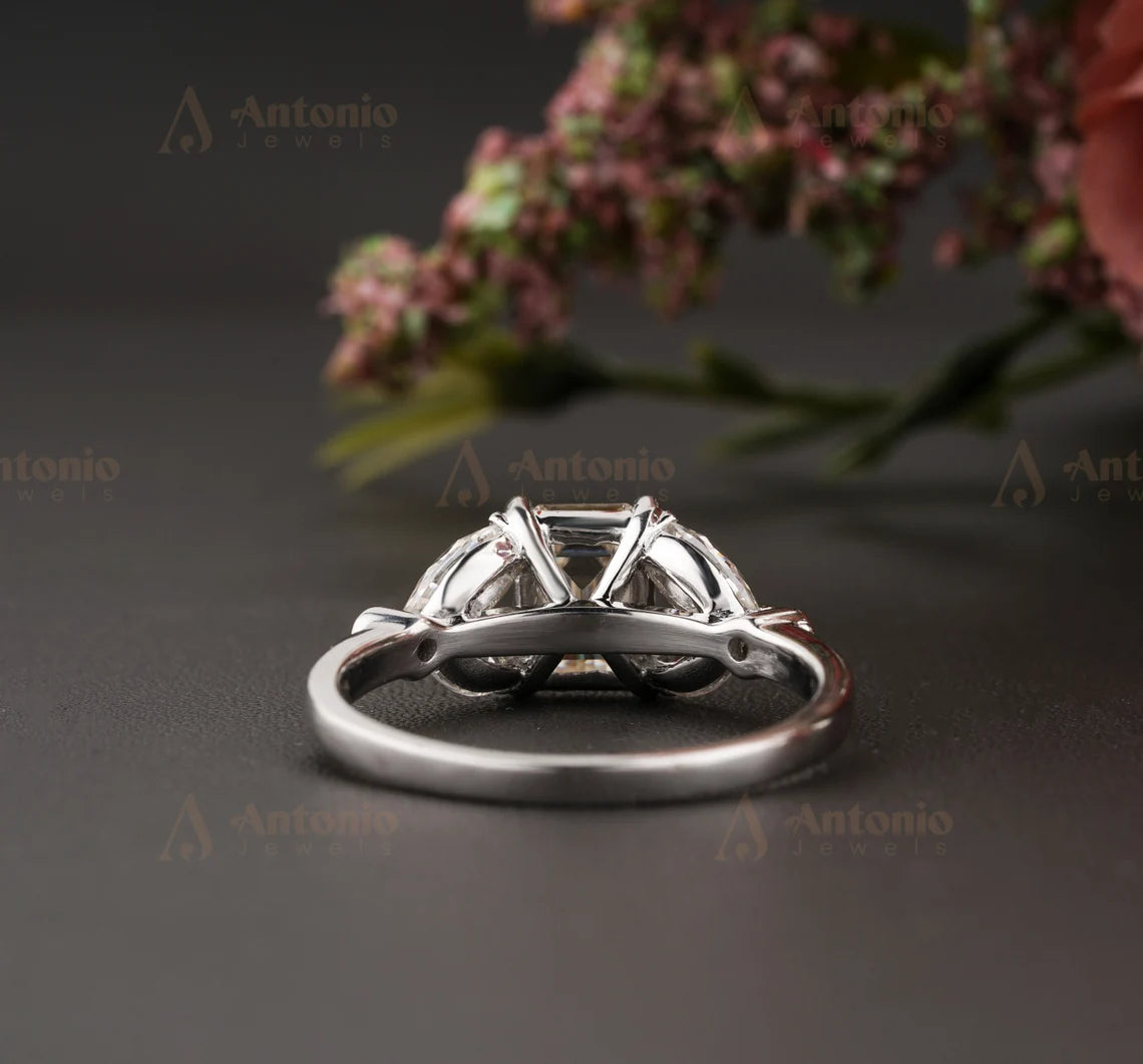 Vintage Unique Moissanite Engagement Ring