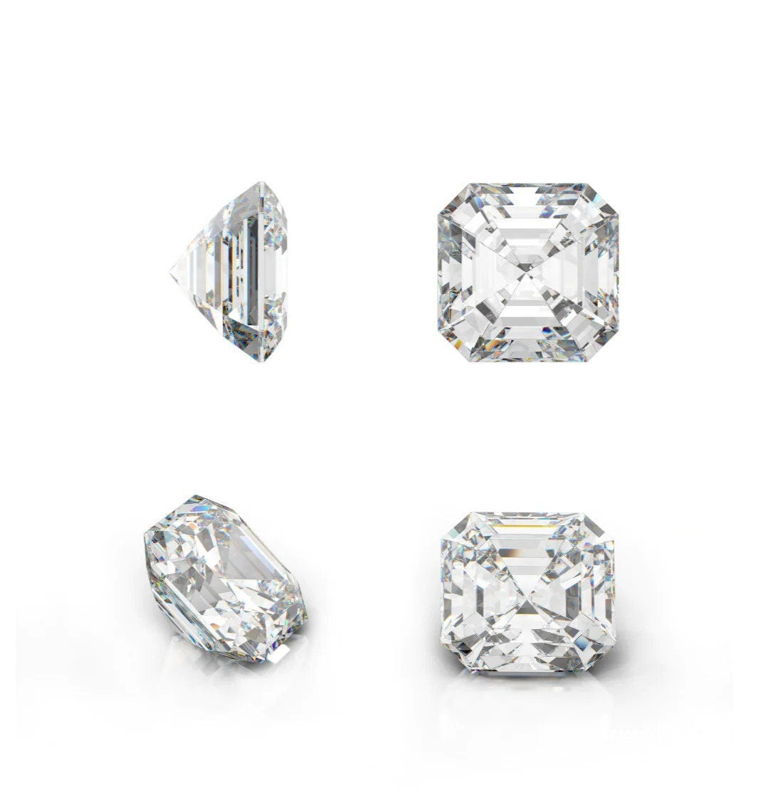 Asscher Cut Moissanite Diamond