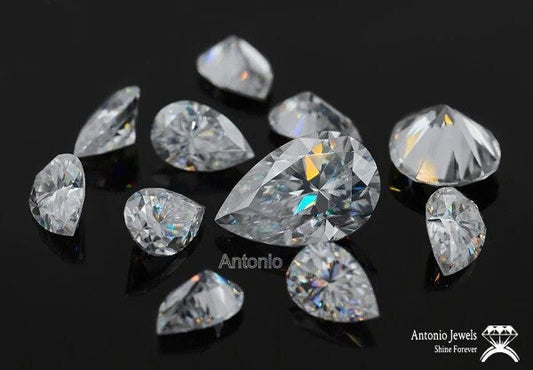 D Colour Lab Grown Pear Shape loose Moissanite