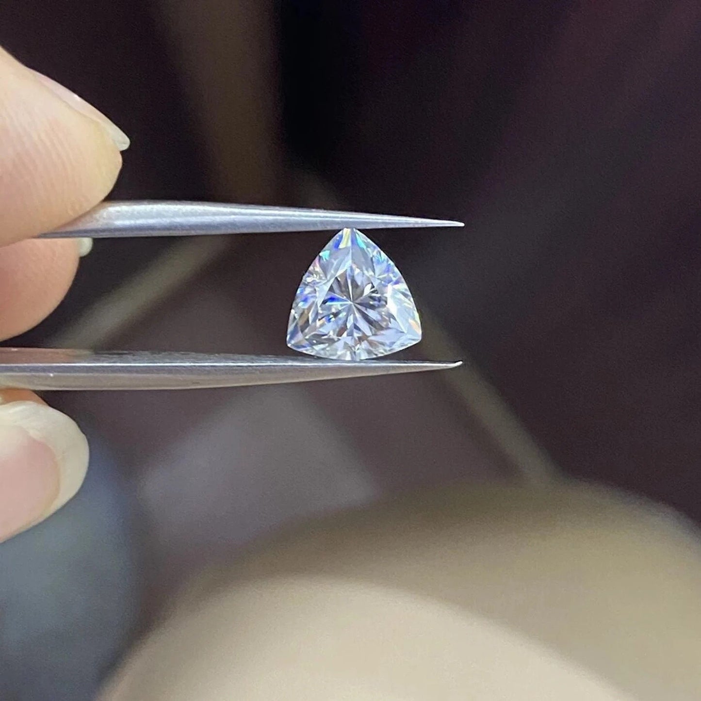 D Color Trillion Loose Moissanite