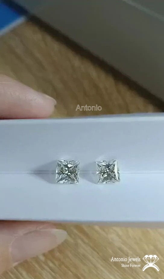 Princess Square Cut Moissanite Diamond