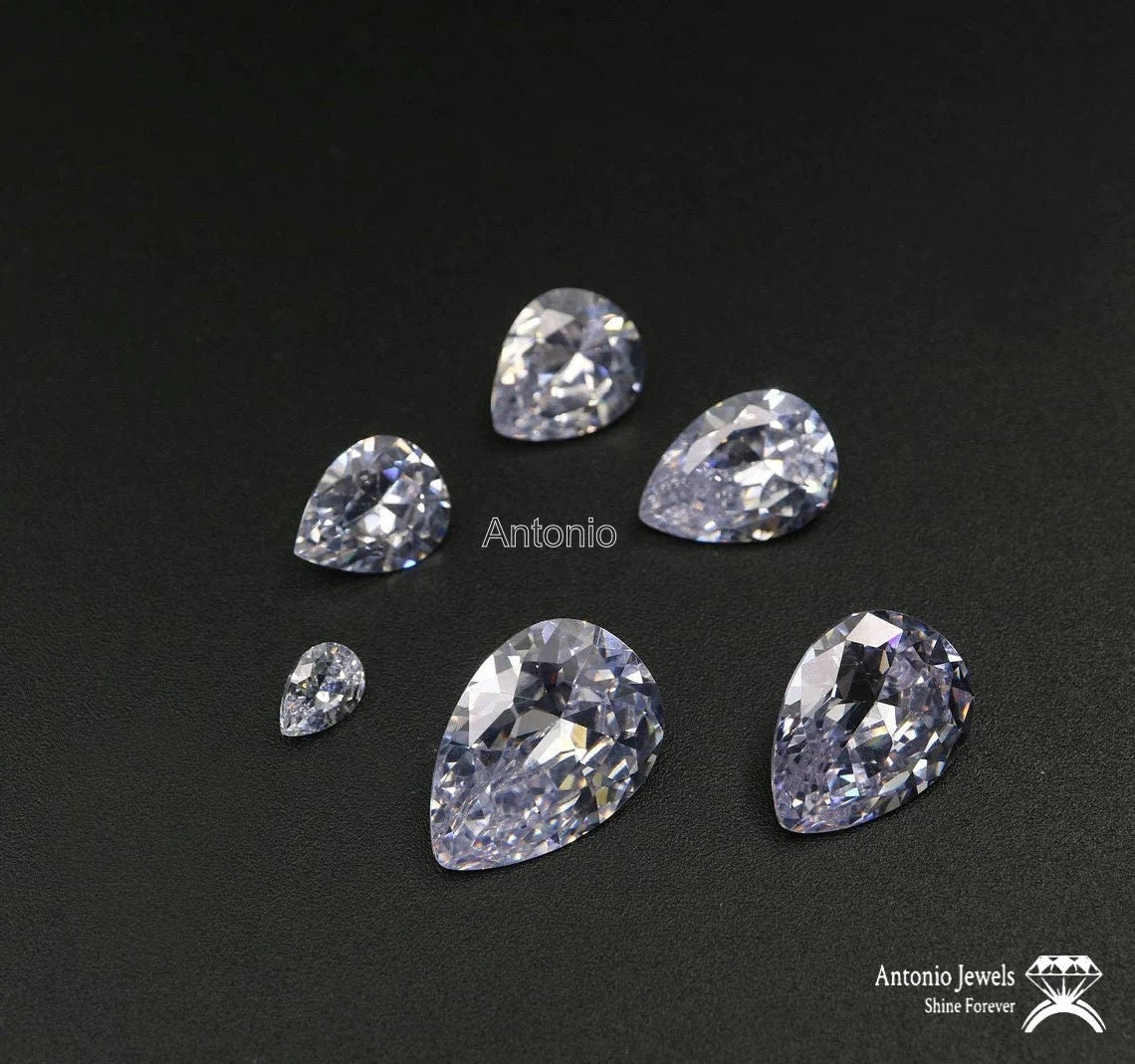 D Colour Lab Grown Pear Shape loose Moissanite