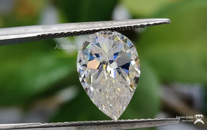 D Colour Lab Grown Pear Shape loose Moissanite