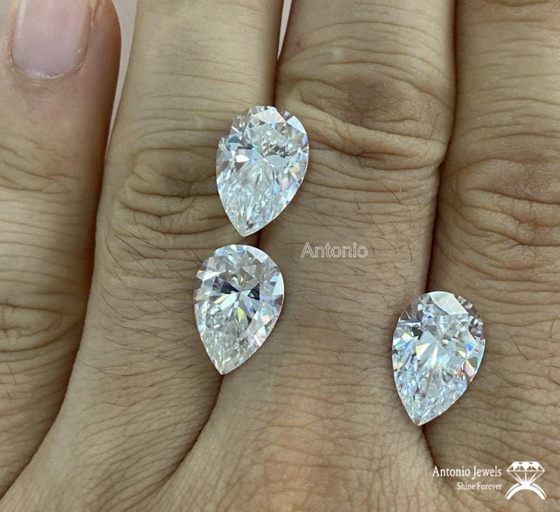 D Colour Lab Grown Pear Shape loose Moissanite