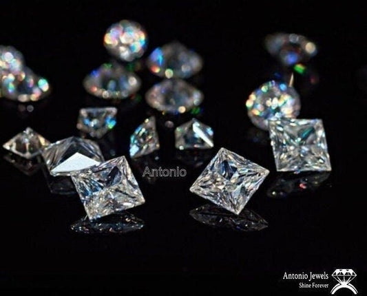 Princess Square Cut Moissanite Diamond