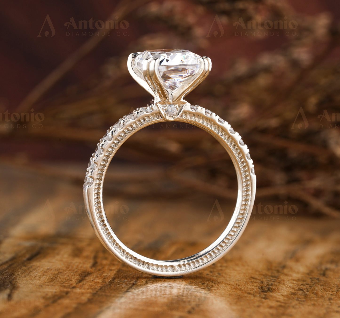 Cushion Cut Half Eternity Lab Grown Diamond Ring