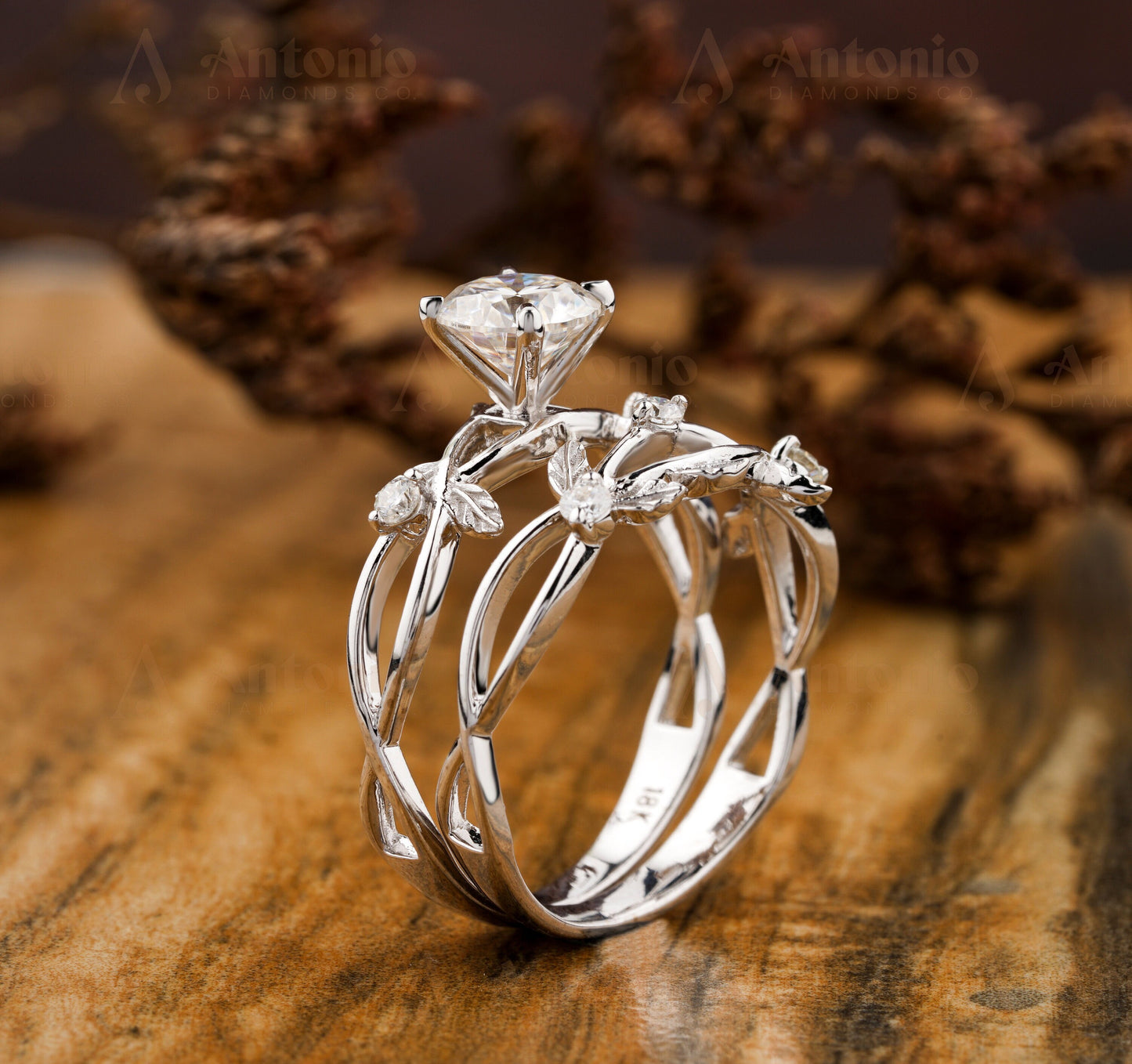 Dainty Twig Lab Grown Diamond Bridal Set
