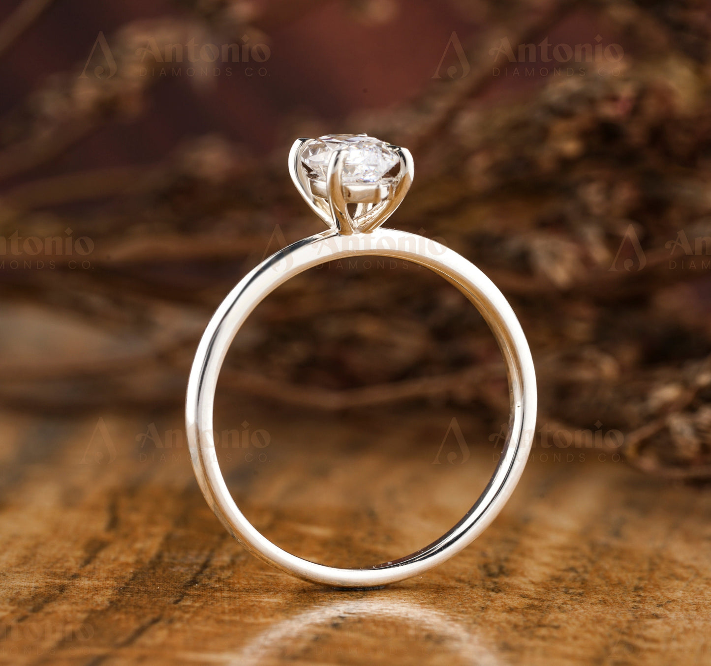 Marquise Cut Solitaire Diamond Ring