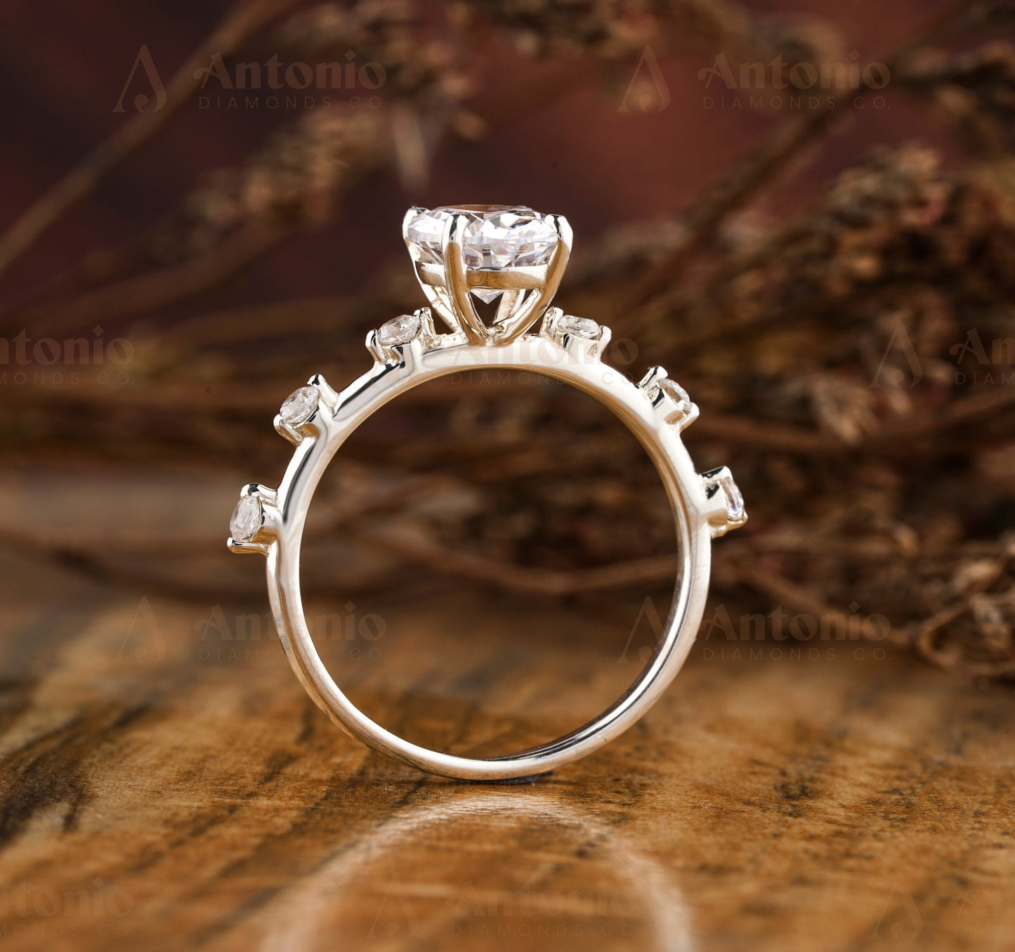 Minimalist Oval Lab Grown Diamond Ring