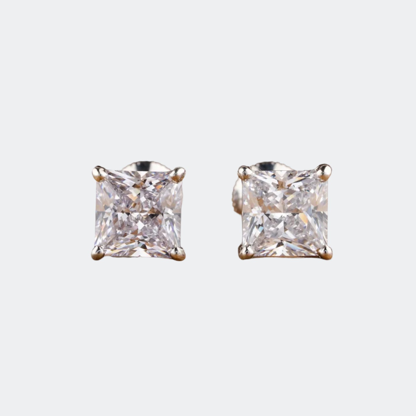 Princess Cut Lab Diamond Stud Earrings | Timeless & Elegant | Antonio Jewels
