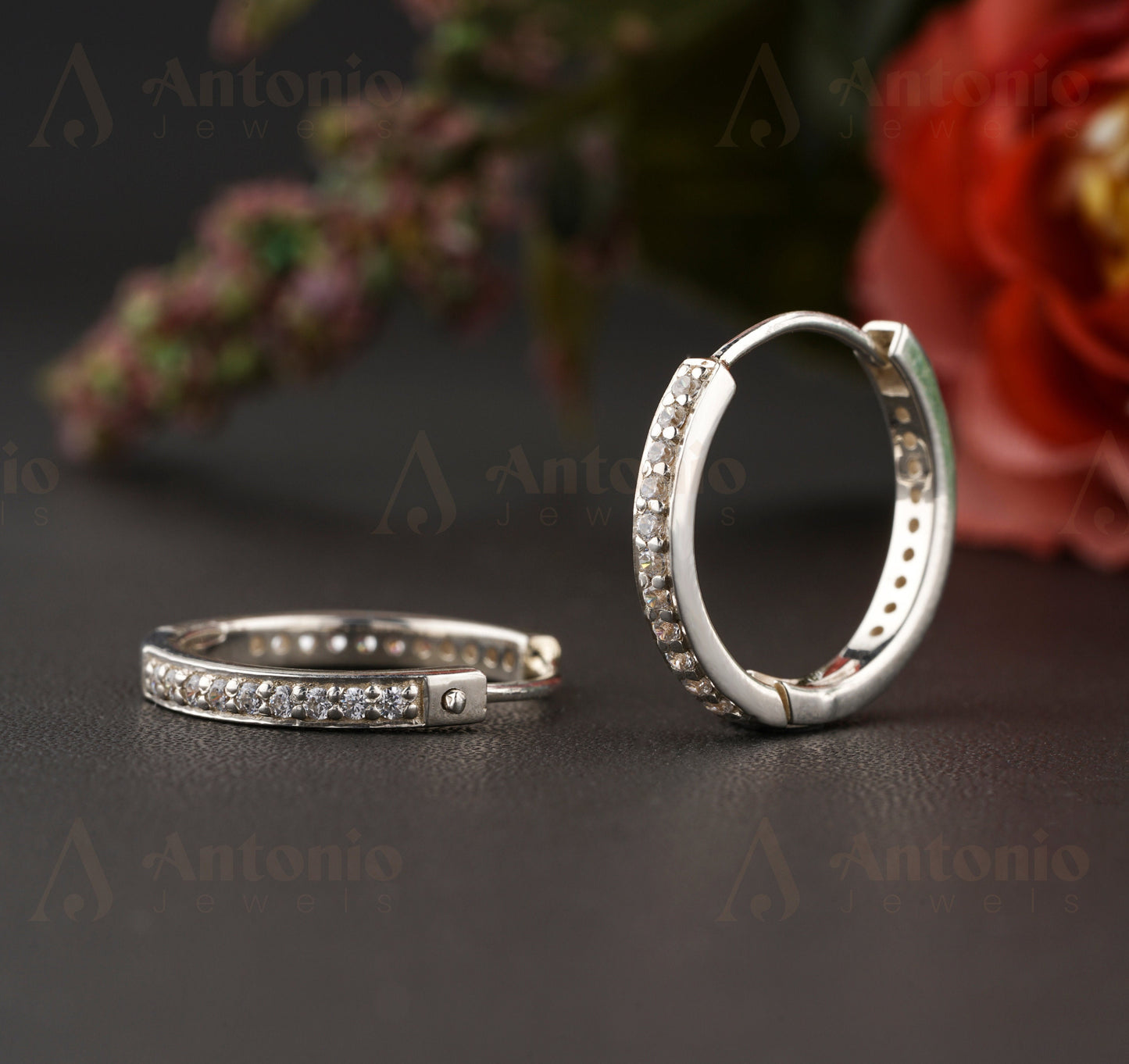Moissanite Hoop Earrings