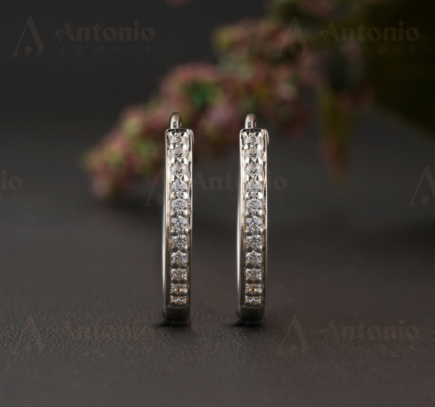 Moissanite Hoop Earrings