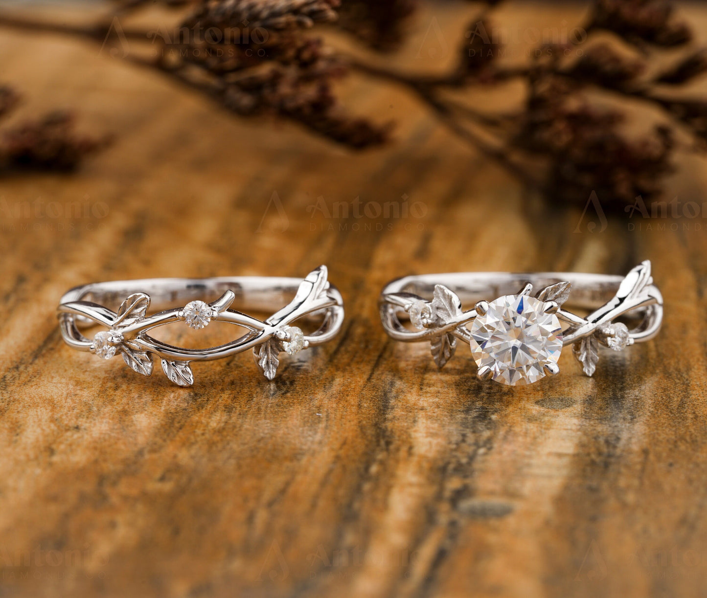 Dainty Twig Lab Grown Diamond Bridal Set